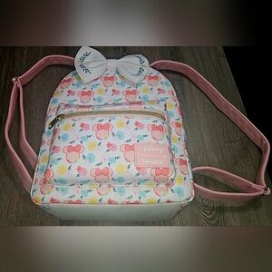 Loungefly Disney Minnie Mouse Flowers Figural with bow Mini Backpack